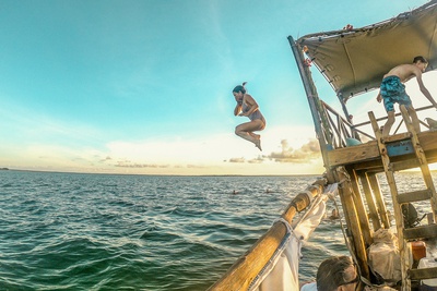 KiteWorldWide Sansibar Kitesurfen Bootstour