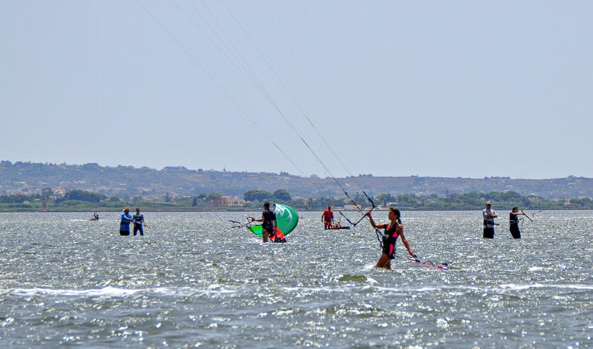 Kitesurfen Italien auf Sizilien Lo Stagnone / Marsala