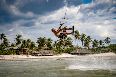 Kitesurfing in Tatajuba, Brazil